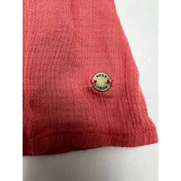 Roxy Woman's Coral Pink Spaghetti Strap Short Slip Dress Size L - Picture 5 of 9